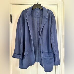 Aerie Women's Blue Fleece Blazer Size Large